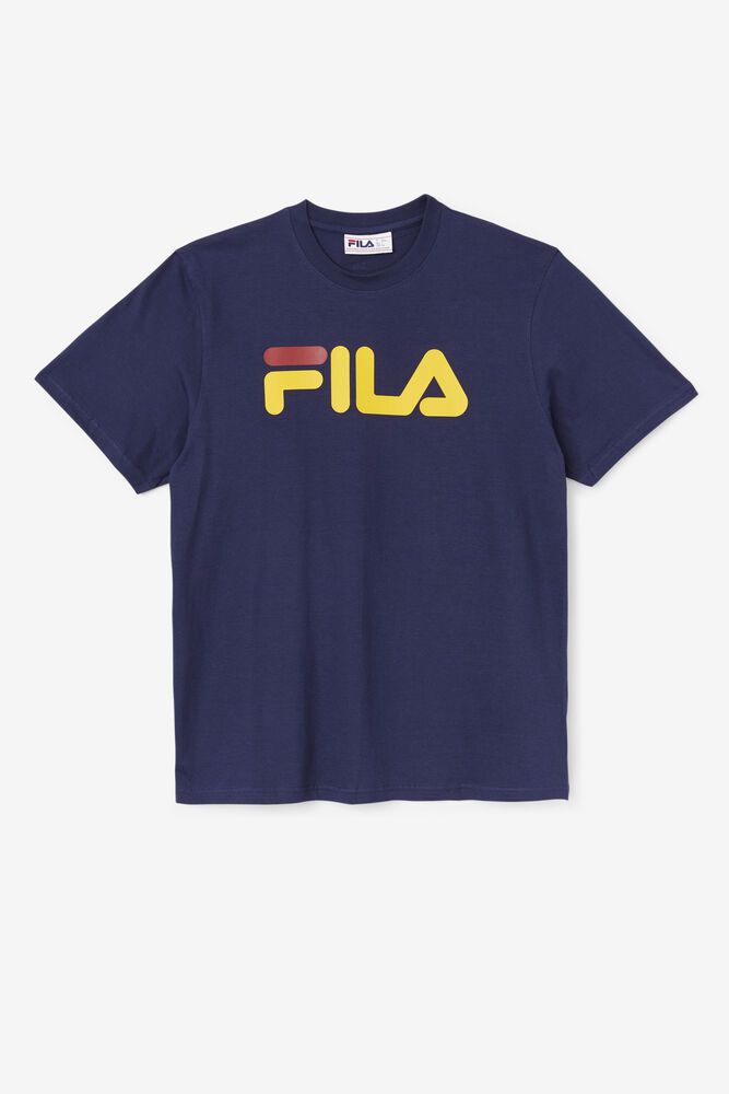 Fila Eagle Navy T-Shirt Mens - NZ 57183-CWYU